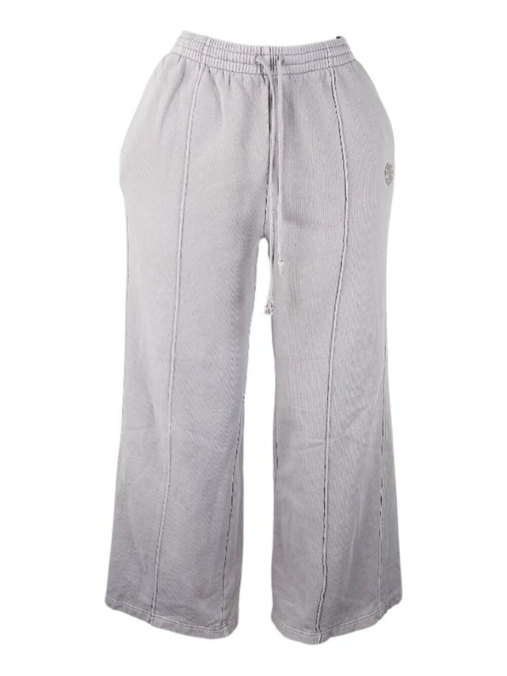 PINK Victoria's Secret Women's Light Gray Premium Seams Wide-Leg Pant Size M